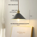 Modern yellow iron lampshade led pendant light kitchen hanging lamp