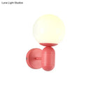 Modern yellow metal fixture wall lamp – kitchen frosted orb shade
