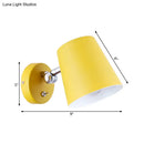 Modern yellow metal shade sconce light for bedroom