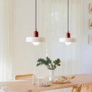 Modern yellow & olive green glass chandelier pendant light bedroom