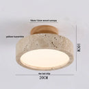 Modern yellow travertine led ceiling light for bedroom decor