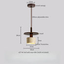 Modern yellow travertine led pendant lights for kitchen island