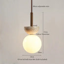Modern yellow travertine led pendant lights for kitchen island
