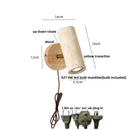 Modern yellow travertine led wall sconce bedroom rotating lamp