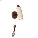 Modern yellow travertine led wall sconce bedroom rotating lamp