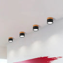 Modern yellow wood flush mount ceiling light for kitchen