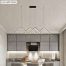 Modern zigzag black & white led ceiling lamp for dining room