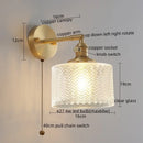 Modern zigzag green glass led wall lamp bedroom brass light