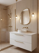 Antique Brass Asymmetrical Mirror - Irregular Brass Wall Mirror