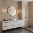 Round Wavy Mirrors - Brass Squiggly Mirror