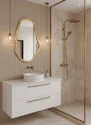 Asymmetrical Mirror Wall Brass Mirror