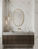Brass Oval Wall Mirror - Handmade Antique Bathroom Mirror