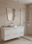 Silver Framed mirrors - Italian Wavy Brass Mirror
