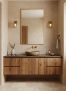 Rectangular Brass Mirror - Gold Wall Mirror