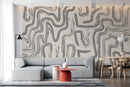 Modern Abstract Brushstroke Wallpaper - Neutral Artistic Wall Mural
