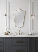Italian Brass Frame Wall Mirror - Antique Brass - Unlacquered Brass