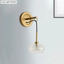 Modernist amber & white glass wall sconce bedroom drop lamp