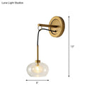 Modernist amber & white glass wall sconce bedroom drop lamp