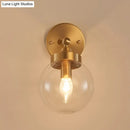 Modernist ball brass wall mounted lamp for bedroom