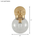 Modernist ball brass wall mounted lamp for bedroom