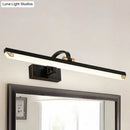 Modernist black & gold linear vanity light bathroom led wall lamp