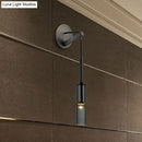 Modernist black led crystal tube wall sconce bedroom light