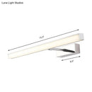 Modernist black & silver metal linear vanity sconce bathroom led light
