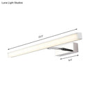 Modernist black & silver metal linear vanity sconce bathroom led light