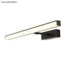Modernist black & silver metal linear vanity sconce bathroom led light