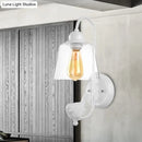 Modernist black & white bird cone wall lamp bedroom glass sconce