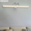 Modernist black & white led vanity light bathroom curved arm natural light