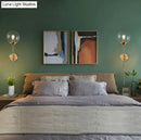 DecorBites™ Modernist Glass Round Sconce Lamp: 1-Light Wall Mounted Light in Gold for Living Room