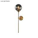 DecorBites™ Modernist Glass Round Sconce Lamp: 1-Light Wall Mounted Light in Gold for Living Room