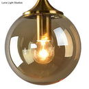 DecorBites™ Modernist Glass Round Sconce Lamp: 1-Light Wall Mounted Light in Gold for Living Room