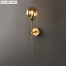 DecorBites™ Modernist Glass Round Sconce Lamp: 1-Light Wall Mounted Light in Gold for Living Room