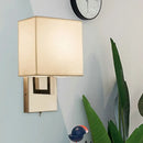 Modernist gold and beige sconce light fixture bedroom wall light