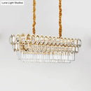 Modernist gold crystal pendant light dining room chandelier