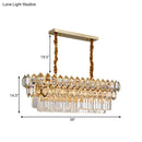 Modernist gold crystal pendant light dining room chandelier