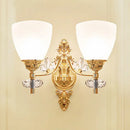 Gold Crystal Finish Sconce 1-2 Light Hallway