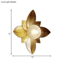 Modernist gold flower light fixture bedroom wall sconce