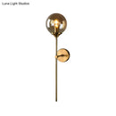 Modernist gold glass round sconce lamp for living room