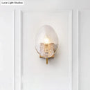 DecorBites™ Modernist Glass Shield Wall Lamp: Golden Sconce Light with Arm
