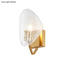 DecorBites™ Modernist Glass Shield Wall Lamp: Golden Sconce Light with Arm