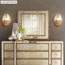 DecorBites™ Modernist Glass Shield Wall Lamp: Golden Sconce Light with Arm