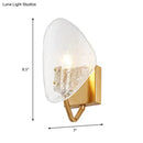 DecorBites™ Modernist Glass Shield Wall Lamp: Golden Sconce Light with Arm