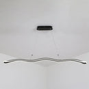 DecorBites™ Modernist Wavy Strip LED Island Pendant - Acrylic Dining Room Hanging Lamp Kit