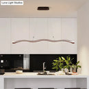 DecorBites™ Modernist Wavy Strip LED Island Pendant - Acrylic Dining Room Hanging Lamp Kit