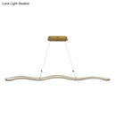 DecorBites™ Modernist Wavy Strip LED Island Pendant - Acrylic Dining Room Hanging Lamp Kit