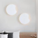 Modernist gray circular wall mount light bedroom led fixture