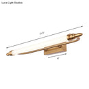 DecorBites™ Modernist LED Gold Tube Metal Vanity Wall Lamp in Natural Light - 21.5"/25.5"/29.5" Wide